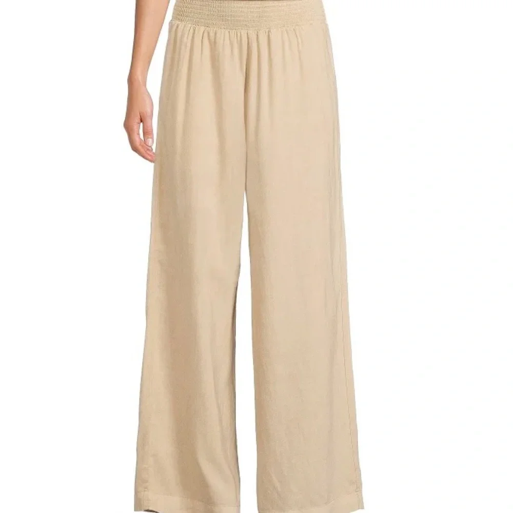 cloth & stone Wide Leg Pants in Beige - Picture 3 of 10